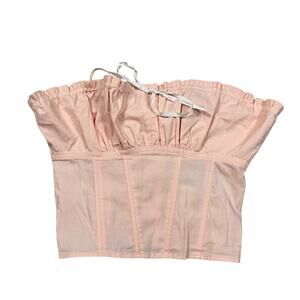 Edikted Womens Size XS Karmen Gathered Lace Up Corset